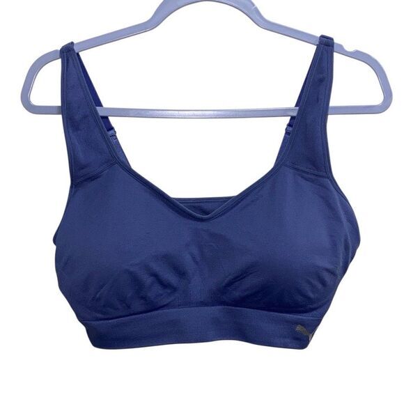 Puma Seamless‎ Wireless Sports Bra with Removable Pads – Purple Blue XL - Picture 1 of 10